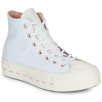 Schuhe Damen Sneaker High Converse Chuck Taylor All Star Lift Crafted Folk Hi Weiss / Rosa