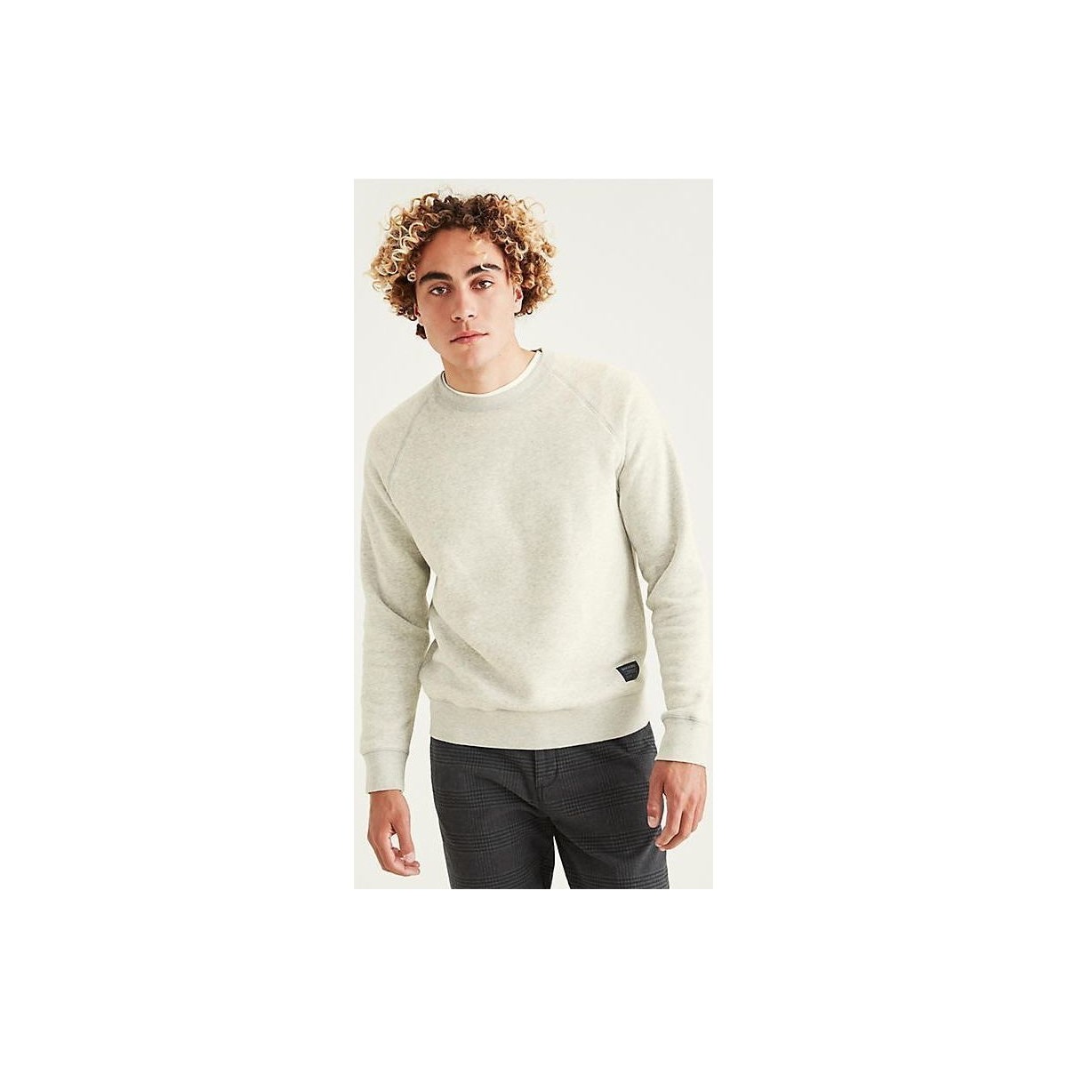 Kleidung Herren Sweatshirts Dockers A1104 0001 ICON CREW-GREY BRUSHED Grau
