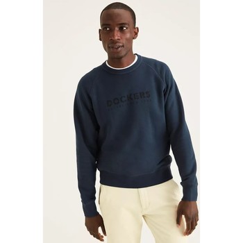 Kleidung Herren Sweatshirts Dockers A1104 0003 ICON CREW-MIDNIGHT FRENCH TERRY Blau