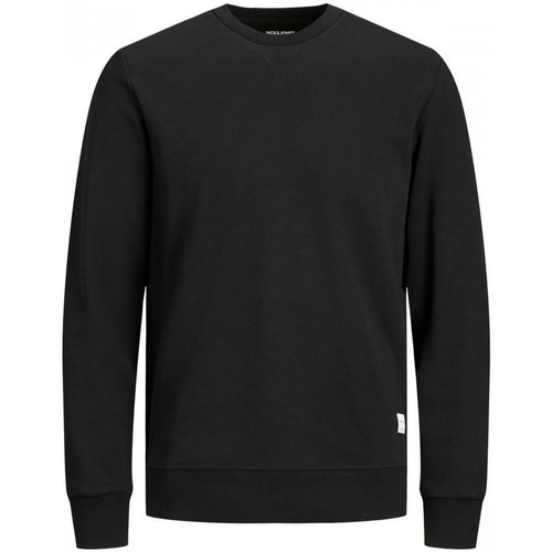Kleidung Herren Sweatshirts Jack & Jones 12181903 CREW NECK-BLACK Schwarz