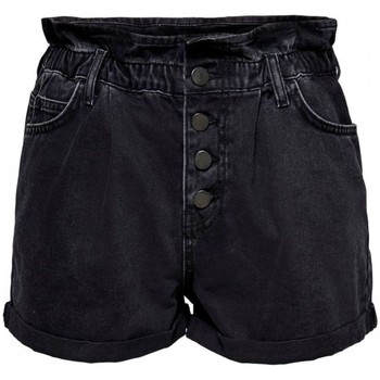 Kleidung Damen Shorts / Bermudas Only 15200196 CUBA-BLACK DENIM Schwarz
