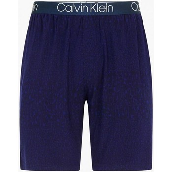 Kleidung Herren Shorts / Bermudas Calvin Klein Jeans 000NM1660E SLEEP SHORT-UZZ ANIMAL BAYOU BLUE Blau
