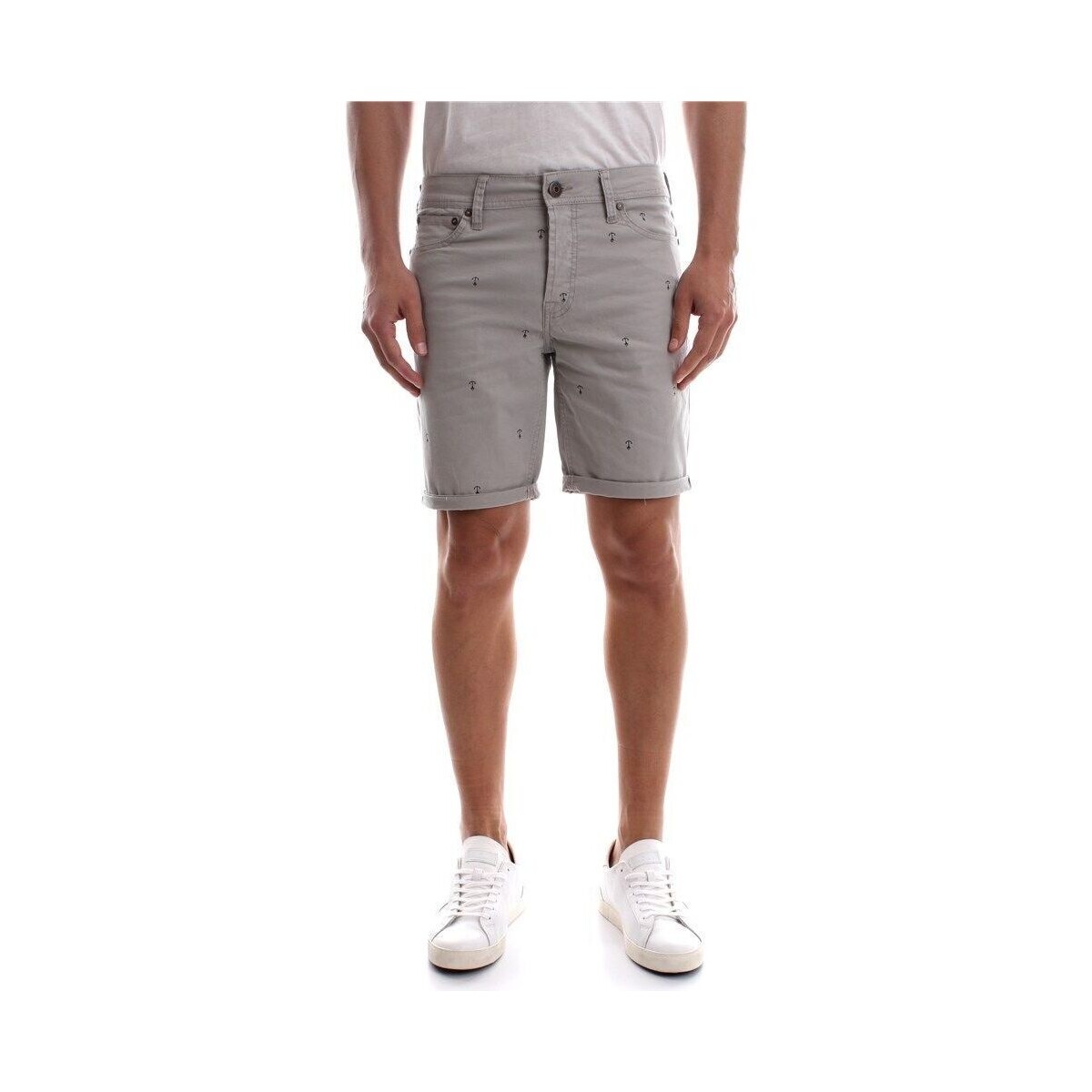 Kleidung Herren Shorts / Bermudas Jack & Jones 12136275 RICK-GHOST GRAY Grau