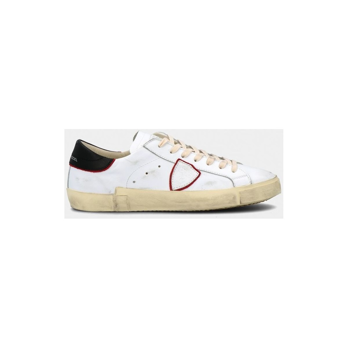 Schuhe Herren Sneaker Philippe Model PRLU V024 PARIS X-VEAU BLANC-ROUGE Weiss