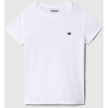 Kleidung Jungen T-Shirts & Poloshirts Napapijri K SALIS SS 1 - NP0A4FVX-002 BRIGHT WHITE Weiss