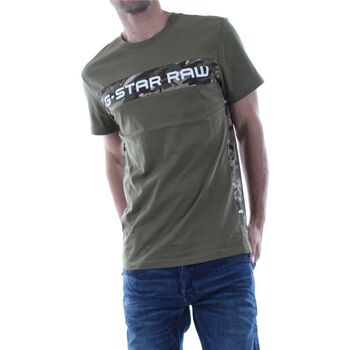 Kleidung Herren T-Shirts & Poloshirts G-Star Raw D12868 336 GRAPHIC 7-724 SAGE Grün