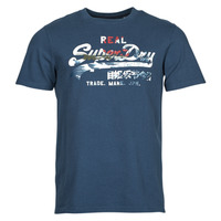 Kleidung Herren T-Shirts Superdry VINTAGE VL NARRATIVE TEE Blau / Rot / silber