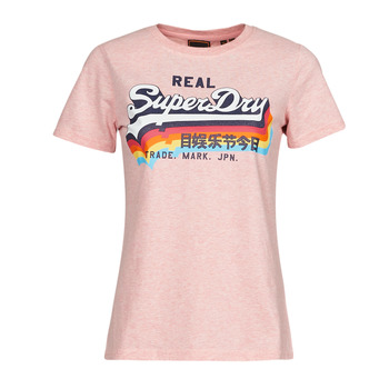 Kleidung Damen T-Shirts Superdry VL TEE Pink