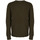 Kleidung Herren Pullover Les Hommes LJK106-656U | Round Neck Sweater with Asymetric Zip Grün