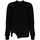 Kleidung Herren Pullover Les Hommes LHK108 647U | Round Neck Asymetric Sweater Schwarz
