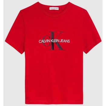 Calvin Klein Jeans  T-Shirts & Poloshirts IU0IU00068 LOGO T-SHIRT-XND FIERCE RED