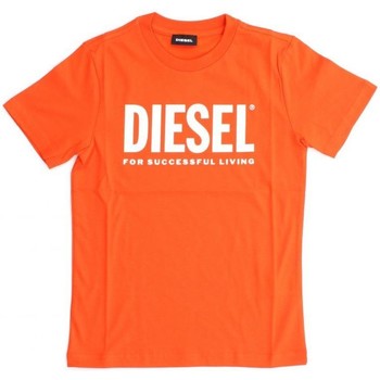 Kleidung Kinder T-Shirts & Poloshirts Diesel 00J4P6 00YI9 TJUSTLOGO-K437 Orange