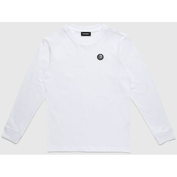 Kleidung Kinder T-Shirts & Poloshirts Diesel 00J4YF 00YI9 TFREDDY ML-K100 WHITE Weiss