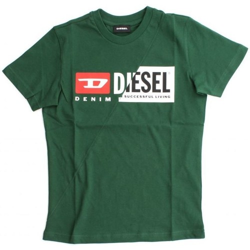Kleidung Kinder T-Shirts & Poloshirts Diesel 00J4YH 00YI9 T-DIEGO-K50Q Grün