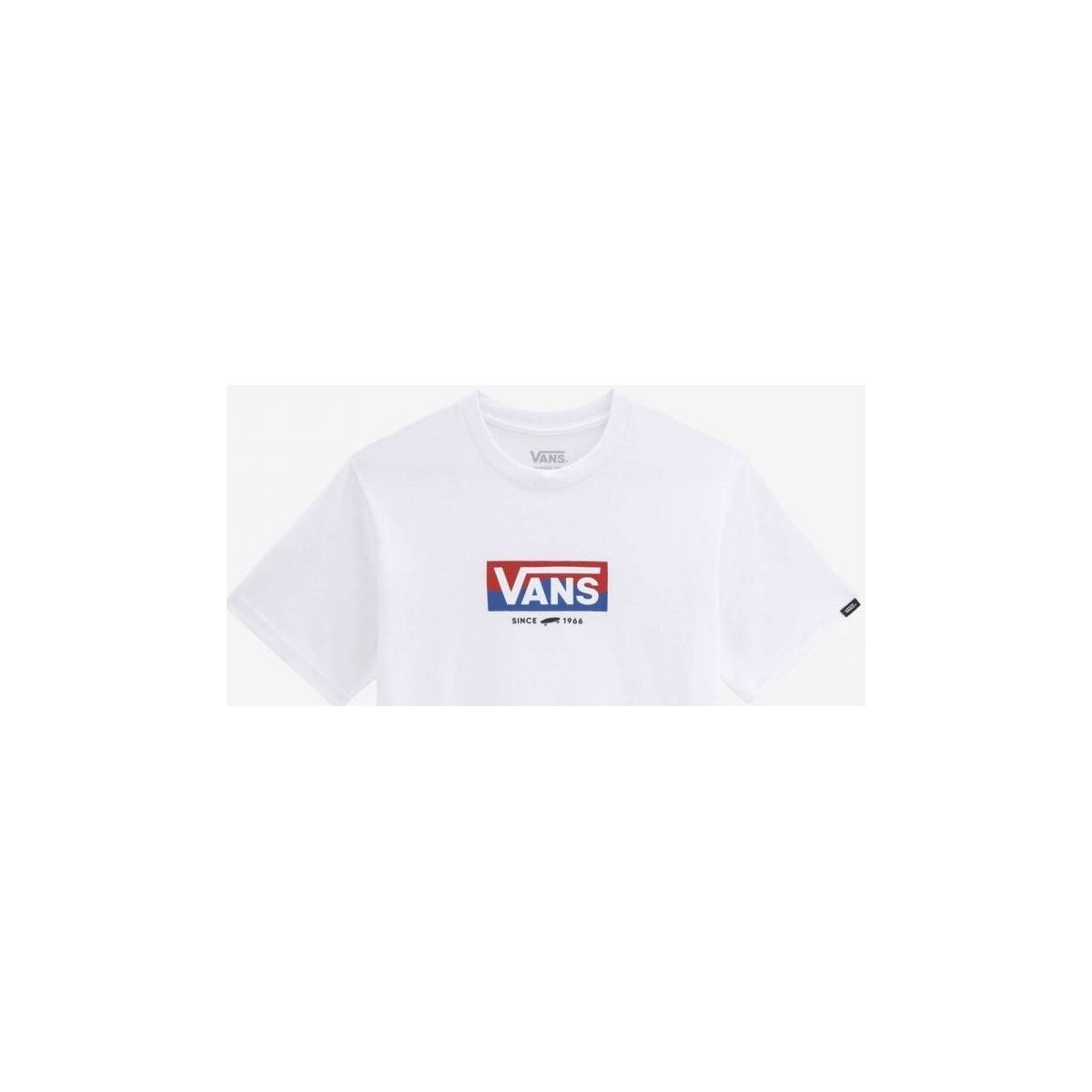 Kleidung Kinder T-Shirts & Poloshirts Vans VN0A5FN6WHT1 EASY LOGO-WHITE Weiss