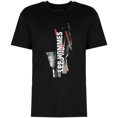 Kleidung Herren T-Shirts Les Hommes LJT224-710P | Logo Schwarz