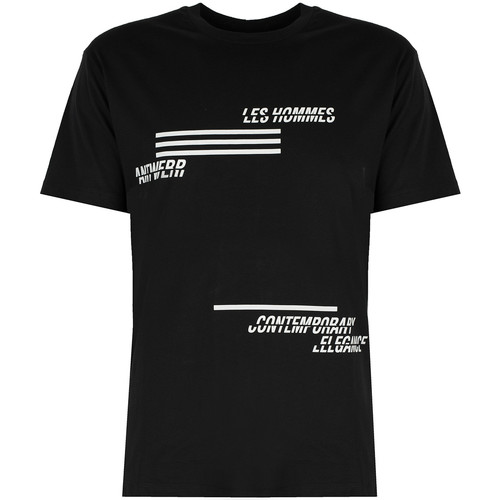 Kleidung Herren T-Shirts Les Hommes LJT208-700P | Contemporary Elegance Schwarz