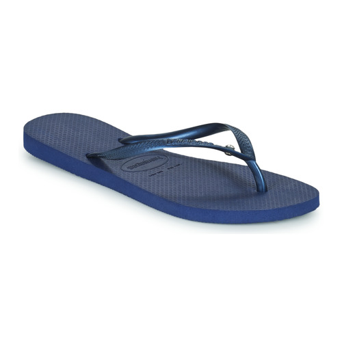 Schuhe Damen Zehensandalen Havaianas SLIM CRYSTAL SW II Blau