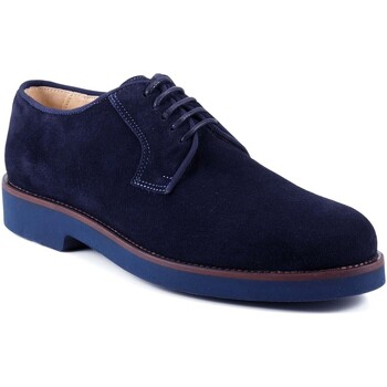 Schuhe Herren Leinen-Pantoletten mit gefloch Exton 443 Blau
