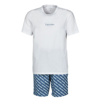 Kleidung Herren Pyjamas/ Nachthemden Calvin Klein Jeans SHORT SET Marine / Weiss