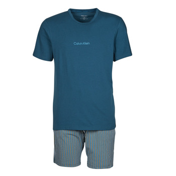 Kleidung Herren Pyjamas/ Nachthemden Calvin Klein Jeans SHORT SET Marine