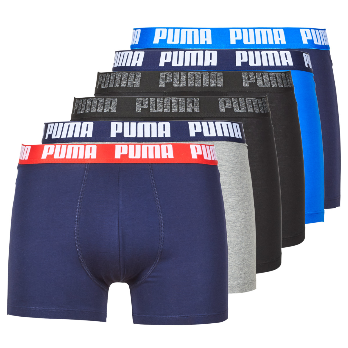 Unterwäsche Herren Boxer Puma PUMA BASIC X6 Schwarz / Blau / Marine / Grau