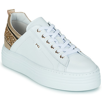 Schuhe Damen Sneaker Low NeroGiardini E218134D-707 Weiss / Gold