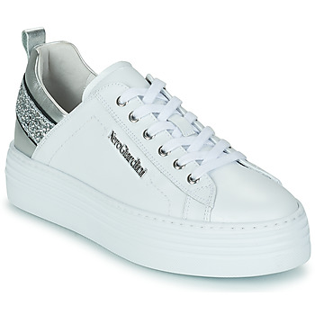 Schuhe Damen Sneaker Low NeroGiardini E115291D-707 Weiss / Silbern