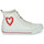 Schuhe Damen Sneaker High Desigual BETA HEART Weiss / Rot