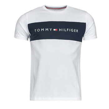 Kleidung Herren T-Shirts Tommy Hilfiger TEE LOGO FLAG Weiss