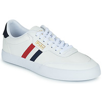 Schuhe Herren Sneaker Low Polo Ralph Lauren COURT VLC-SNEAKERS-LOW TOP LACE Navy / Creme / Rot