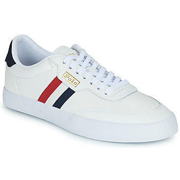 Schuhe Herren Sneaker Low Polo Ralph Lauren COURT VLC-SNEAKERS-LOW TOP LACE Navy / Creme / Rot