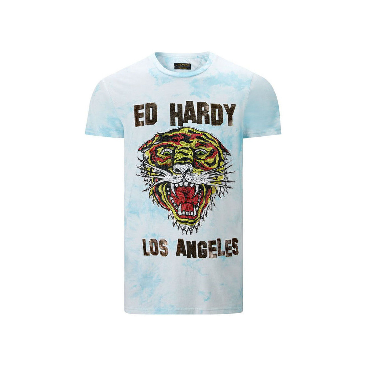 Kleidung Herren T-Shirts Ed Hardy Los tigre t-shirt turquesa Blau