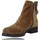 Schuhe Damen Low Boots Plumers Lässige Stiefeletten mit Lederabsatz für Damen von Plumers 5137 Braun