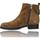Schuhe Damen Low Boots Plumers Lässige Stiefeletten mit Lederabsatz für Damen von Plumers 5137 Braun