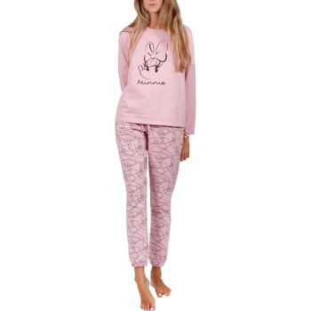 Kleidung Damen Pyjamas/ Nachthemden Admas Pyjama lange Hose oben Minnie Soft Disney Zartrosa