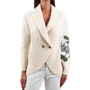Blugirl  Pullover Strickjacke mit Blumendruck Wei günstig online kaufen