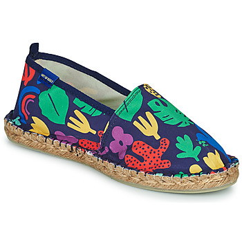 Schuhe Damen Leinen-Pantoletten mit gefloch Art of Soule PEACE Blau / Multicolor