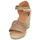 Schuhe Damen Leinen-Pantoletten mit gefloch Xti 44294-TAUPE Gold