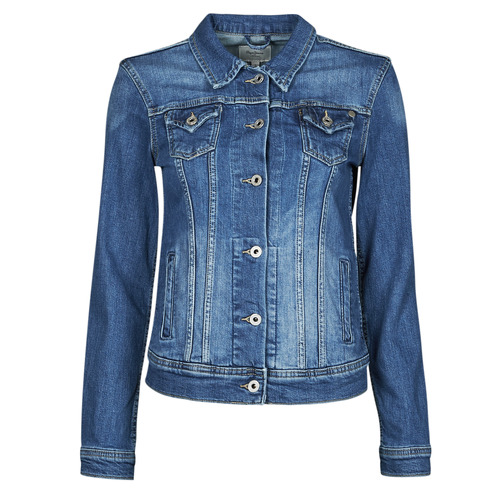 Pepe jeans THRIFT Blau - Kleidung Jeansjacken Damen 9899 