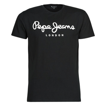 Kleidung Herren T-Shirts Pepe jeans ORIGINAL STRETCH Schwarz