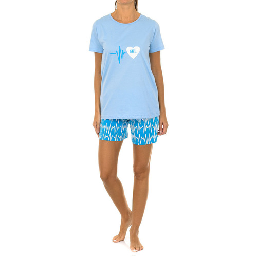 Kleidung Damen Pyjamas/ Nachthemden Kisses&Love KL45135 Blau