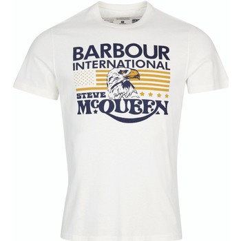 Kleidung Herren T-Shirts Barbour MTS0877 NY91 T-shirt Mann MTS0877 WH32 Weiss