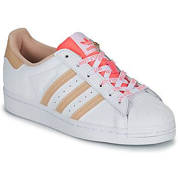 Schuhe Damen Sneaker Low adidas Originals SUPERSTAR W Weiss / Rosa / Rot