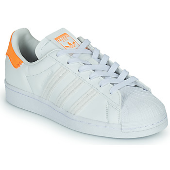 Schuhe Damen Sneaker Low adidas Originals SUPERSTAR W Weiss / Orange