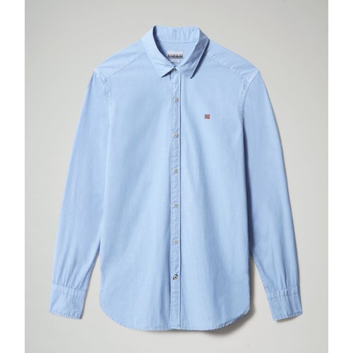 Kleidung Herren Langärmelige Hemden Napapijri GIREL - NP0A4F848M51-LTG BLUE Blau