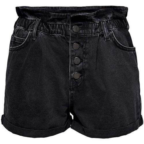 Kleidung Damen Shorts / Bermudas Only 15200196 CUBA-BLACK DENIM Schwarz