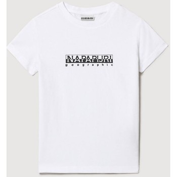 Kleidung Jungen T-Shirts & Poloshirts Napapijri K S-BOX  SS - NP0A4FP5-002 BRIGHT WHITE Weiss