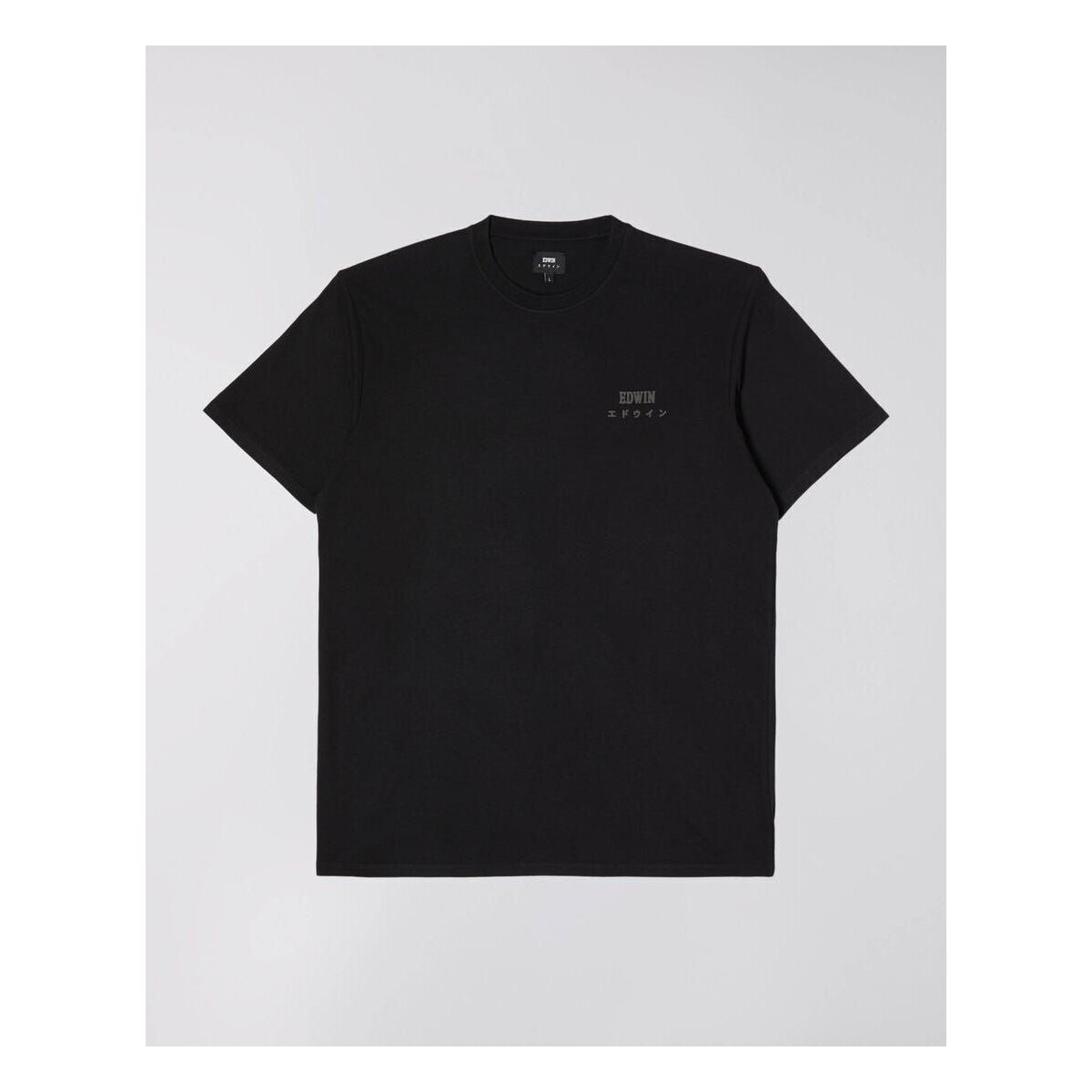 Kleidung Herren T-Shirts & Poloshirts Edwin 45421MC000120 LOGO CHEST-BLACK Schwarz