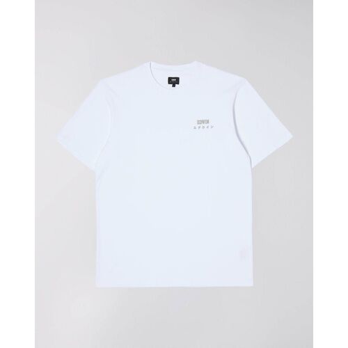 Kleidung Herren T-Shirts & Poloshirts Edwin 45421MC000120 LOGO CHEST-WHITE Weiss